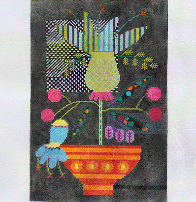 Orange Vase - Quilt Block #6 by Sue Spargo