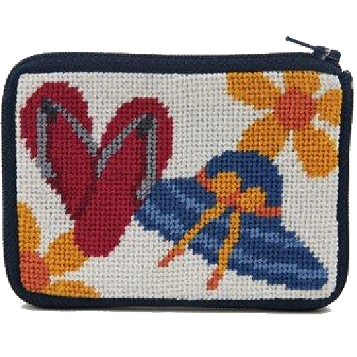 Stitch and Zip coin purse needlepoint kit Beach Accessories