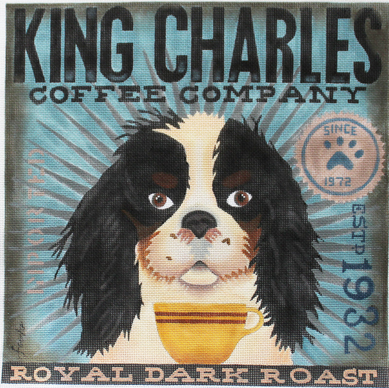 King Charles Dog Needlepoint by Stephen Fowler