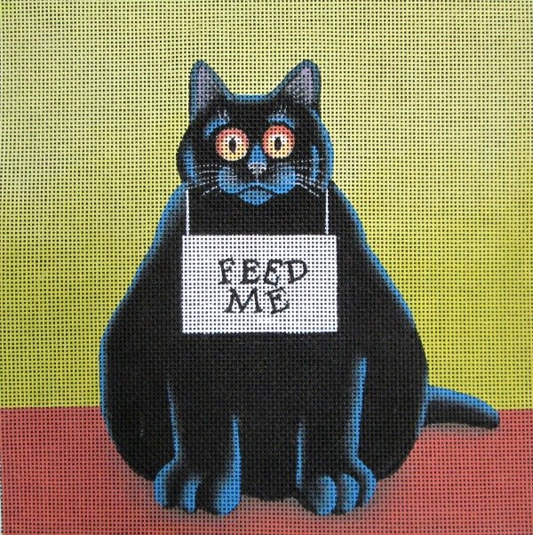 Vicky Mount Needlepoint&lt;BR&gt;Feed me - Canvas Only