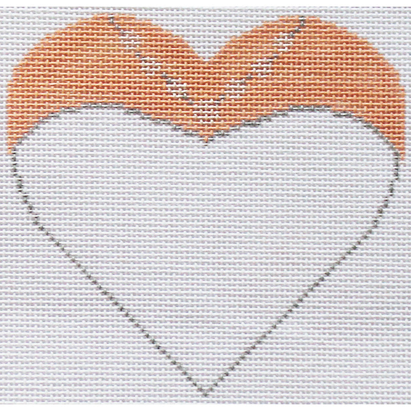Bride heart Needlepoint Ornament