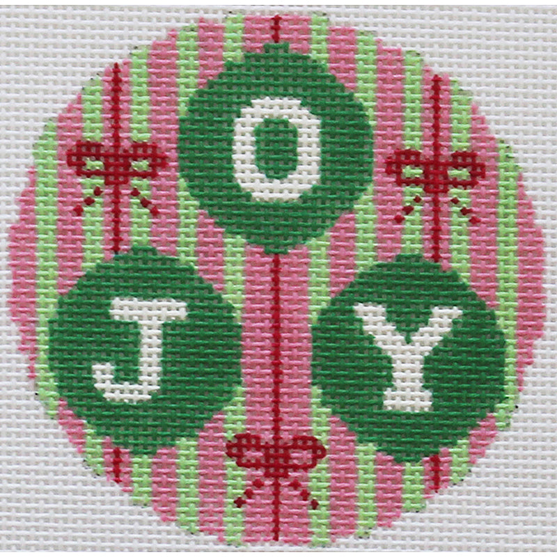 JOY Needlepoint Ornament