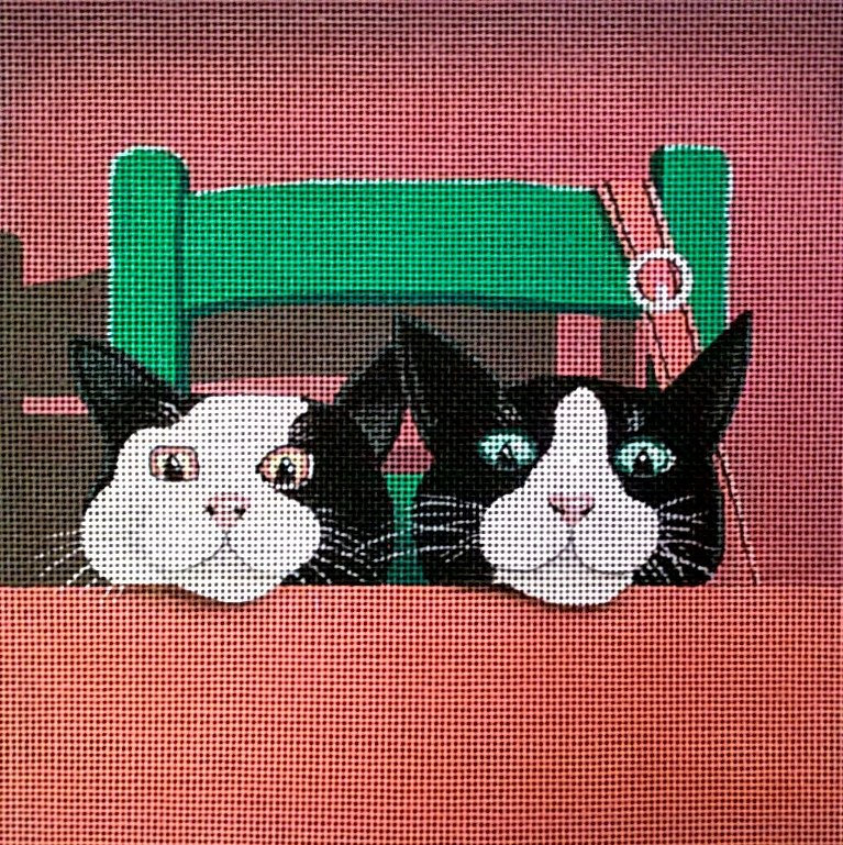 Vicky Mount Needlepoint Waiting For Dinner - Canvas Only