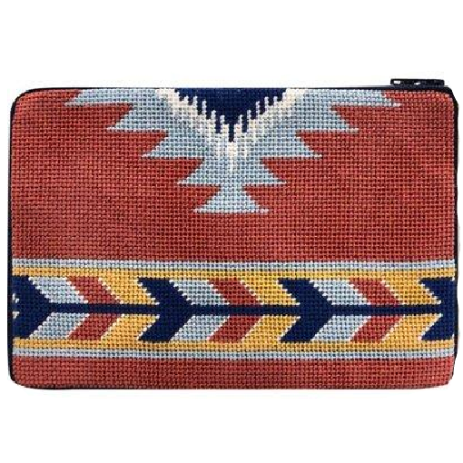 south western needlepoint purse by stitch and zip