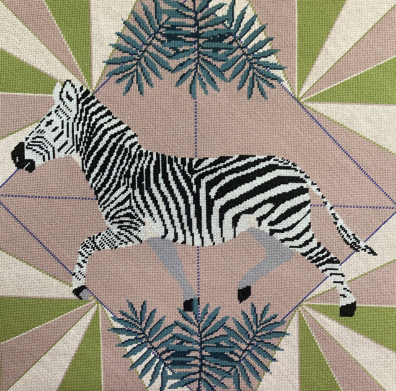 Zebra Contemporary Needlepoint Kit